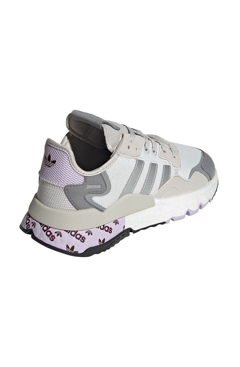 Tênis Adidas Nite Jogger Feminino Cinza/Lilas - NewSkull