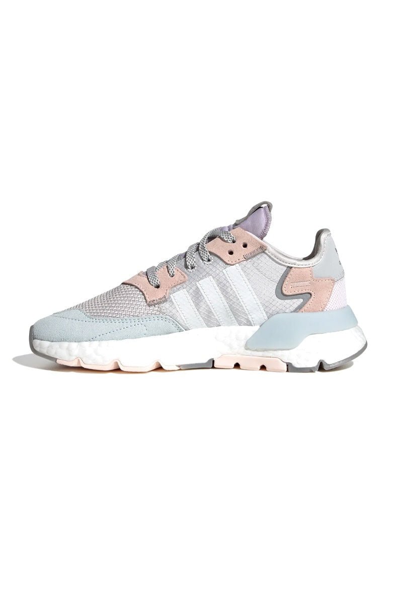 Tênis Adidas Nite Jogger Feminino Cinza/Rosa - NewSkull