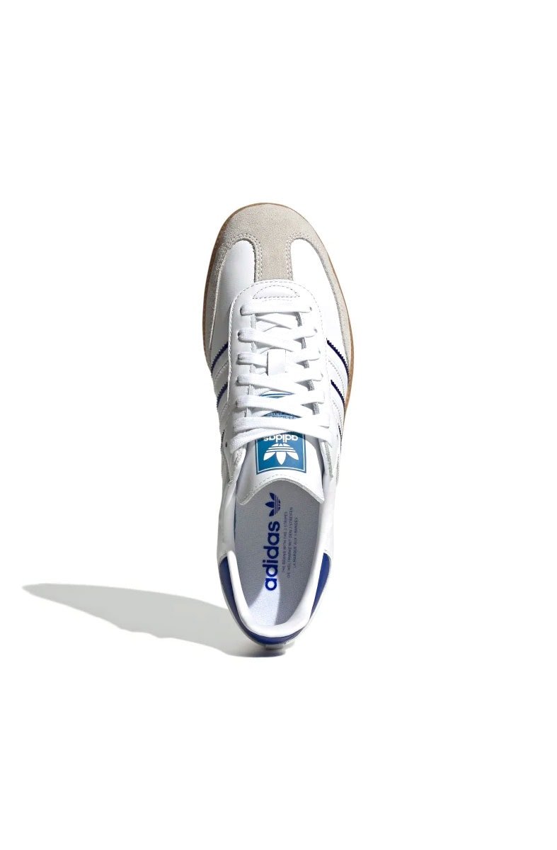 Tênis Adidas Samba Branco/Azul - NewSkull