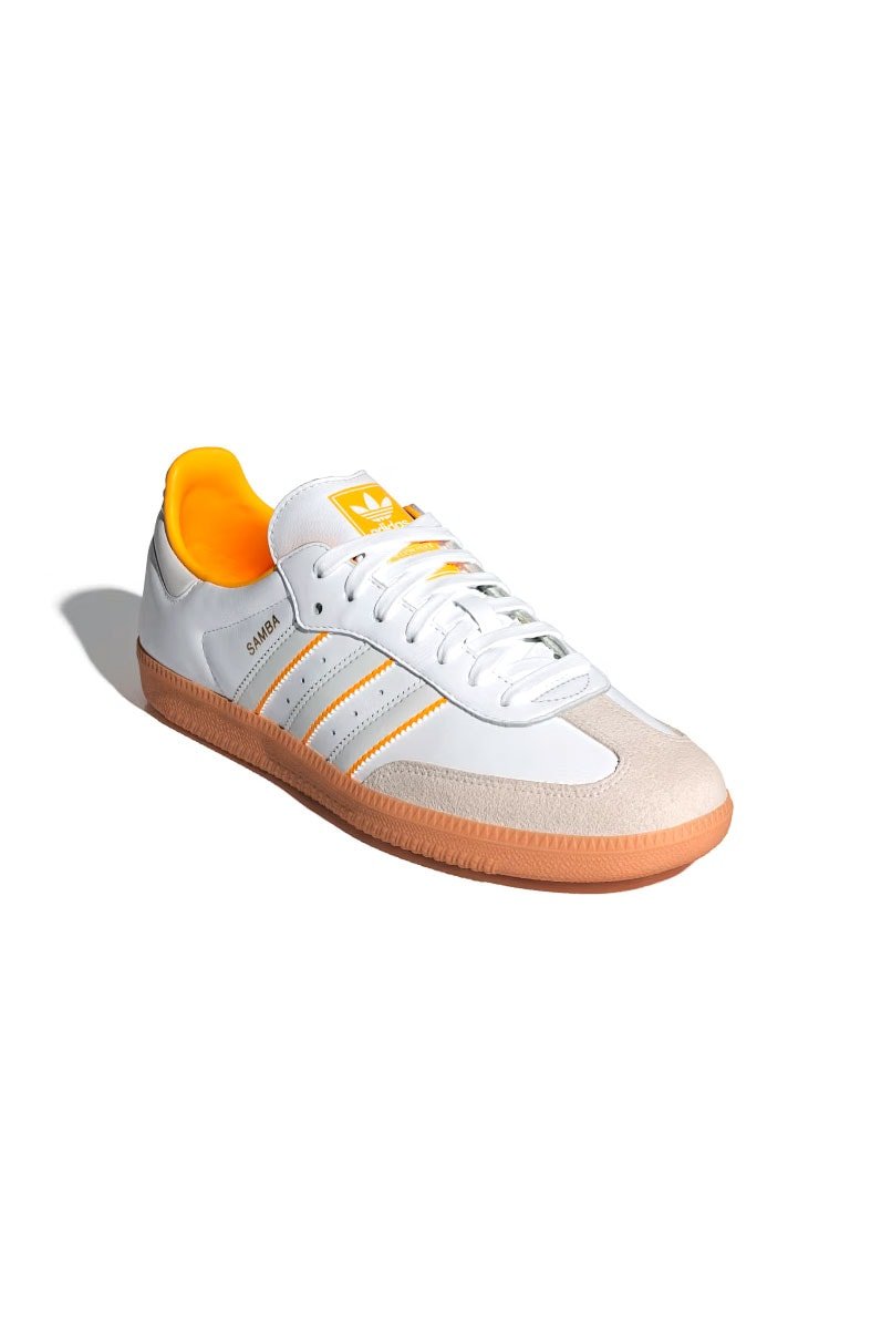 Tênis Adidas Samba OG Branco/Amarelo ID1479 - NewSkull