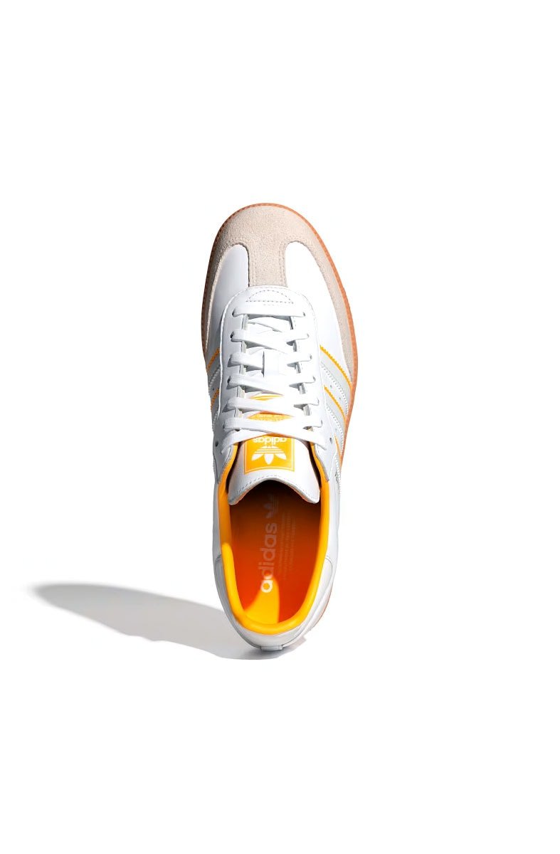 Tênis Adidas Samba OG Branco/Amarelo ID1479 - NewSkull