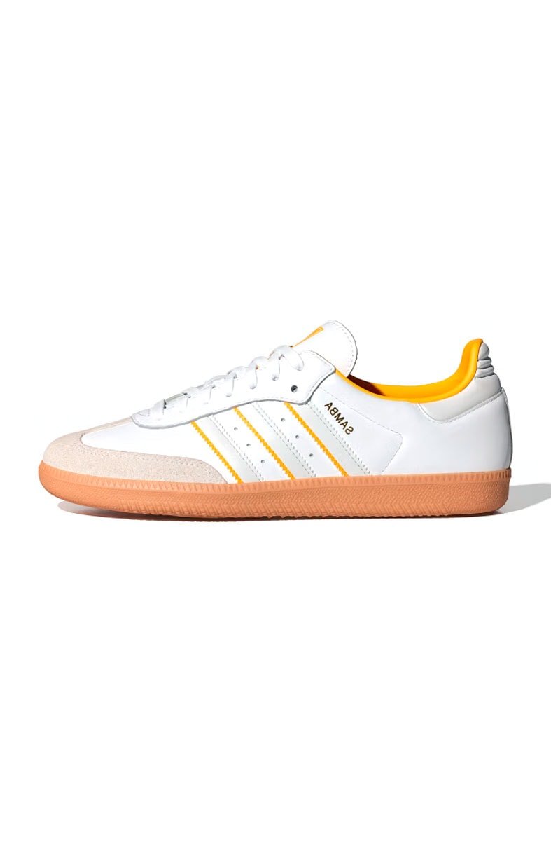 Tênis Adidas Samba OG Branco/Amarelo ID1479 - NewSkull