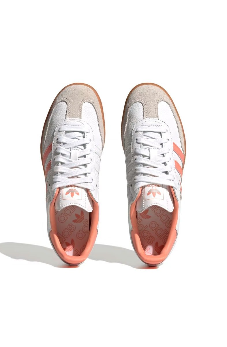 Tênis Adidas Samba OG Feminino Branco/Rosa IG5932 - NewSkull