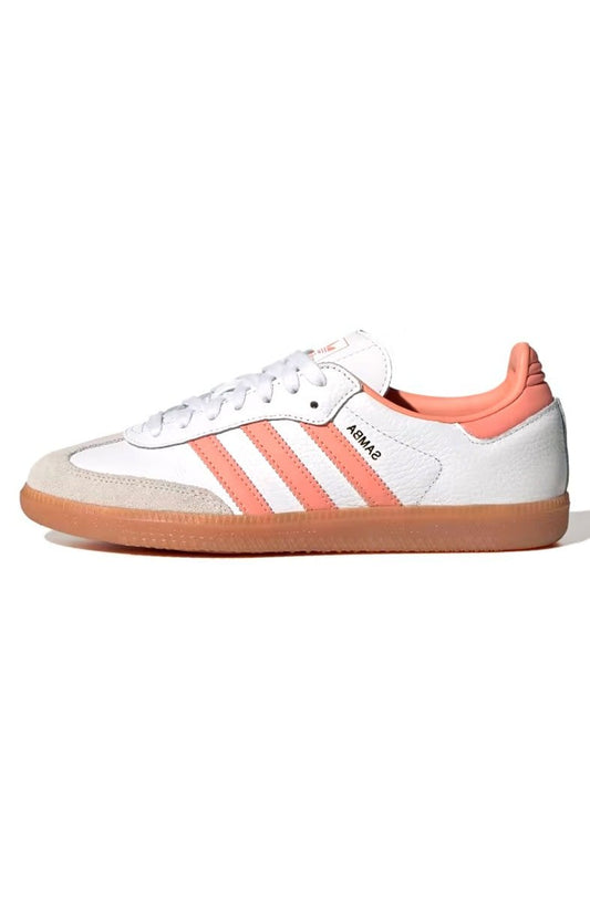 Tênis Adidas Samba OG Feminino Branco/Rosa IG5932 - NewSkull