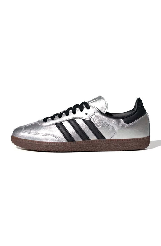Tênis Adidas Samba OG Feminino Prata/Preto JI4218 - NewSkull