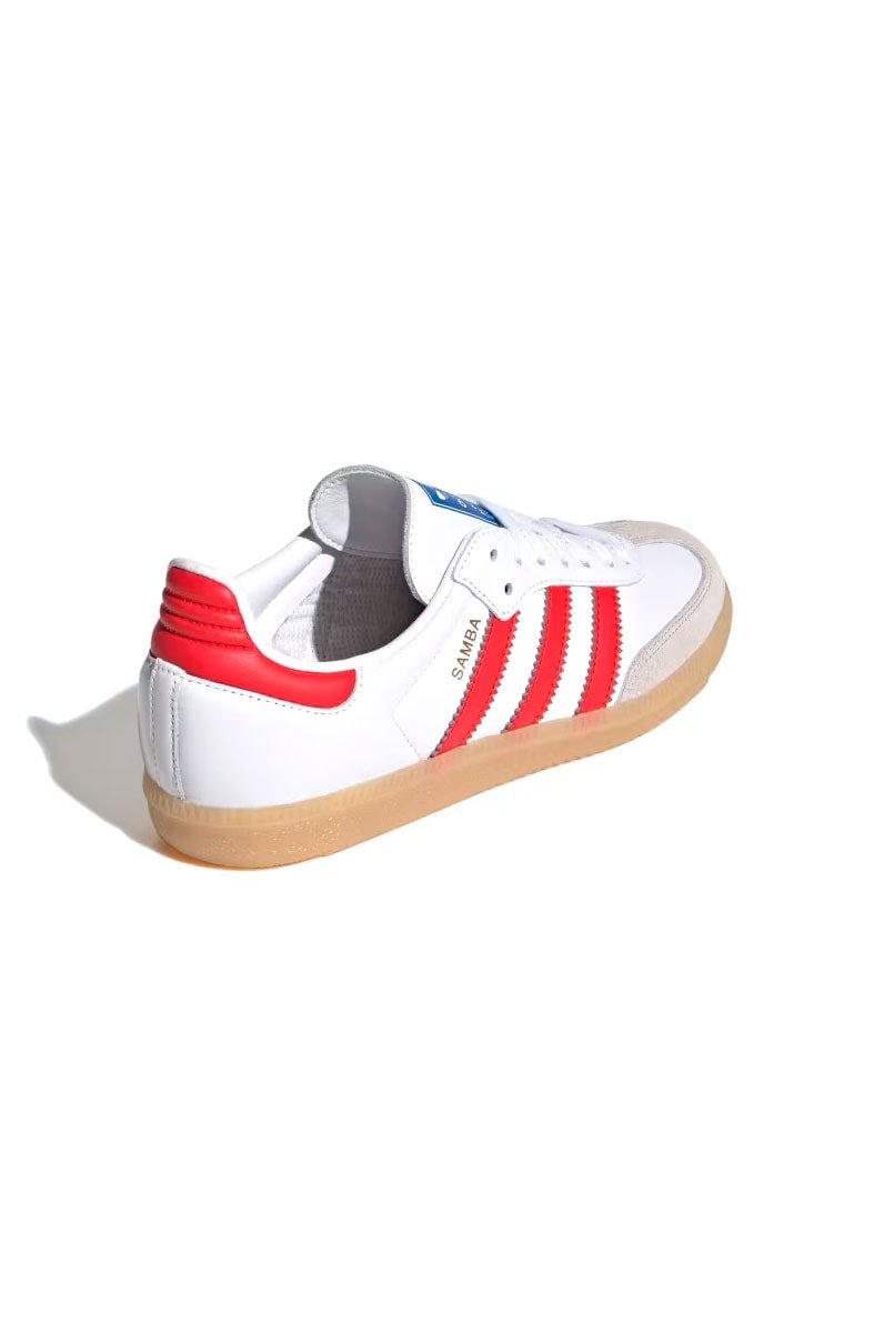 Tênis Adidas Samba OG J Branco/Vermelho JI4463 - NewSkull
