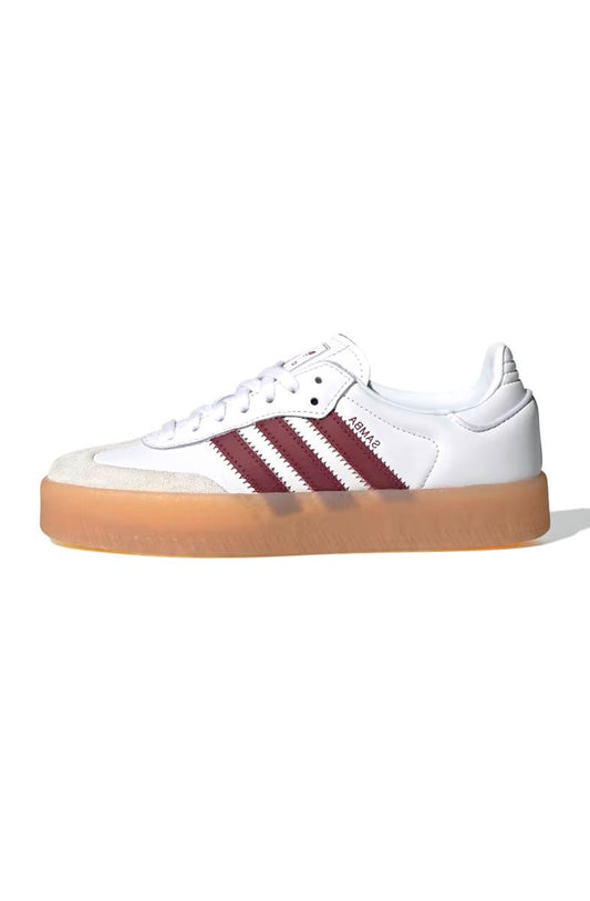 Tênis Adidas Sambae Feminino Branco/Bordo JP5610 - NewSkull