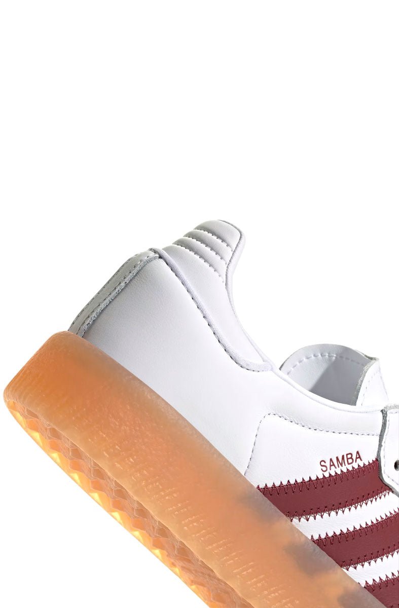 Tênis Adidas Sambae Feminino Branco/Bordo JP5610 - NewSkull
