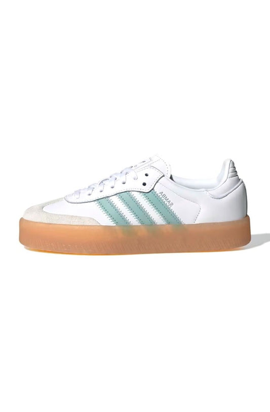 Tênis Adidas Sambae Feminino Branco/Verde JP5609 - NewSkull