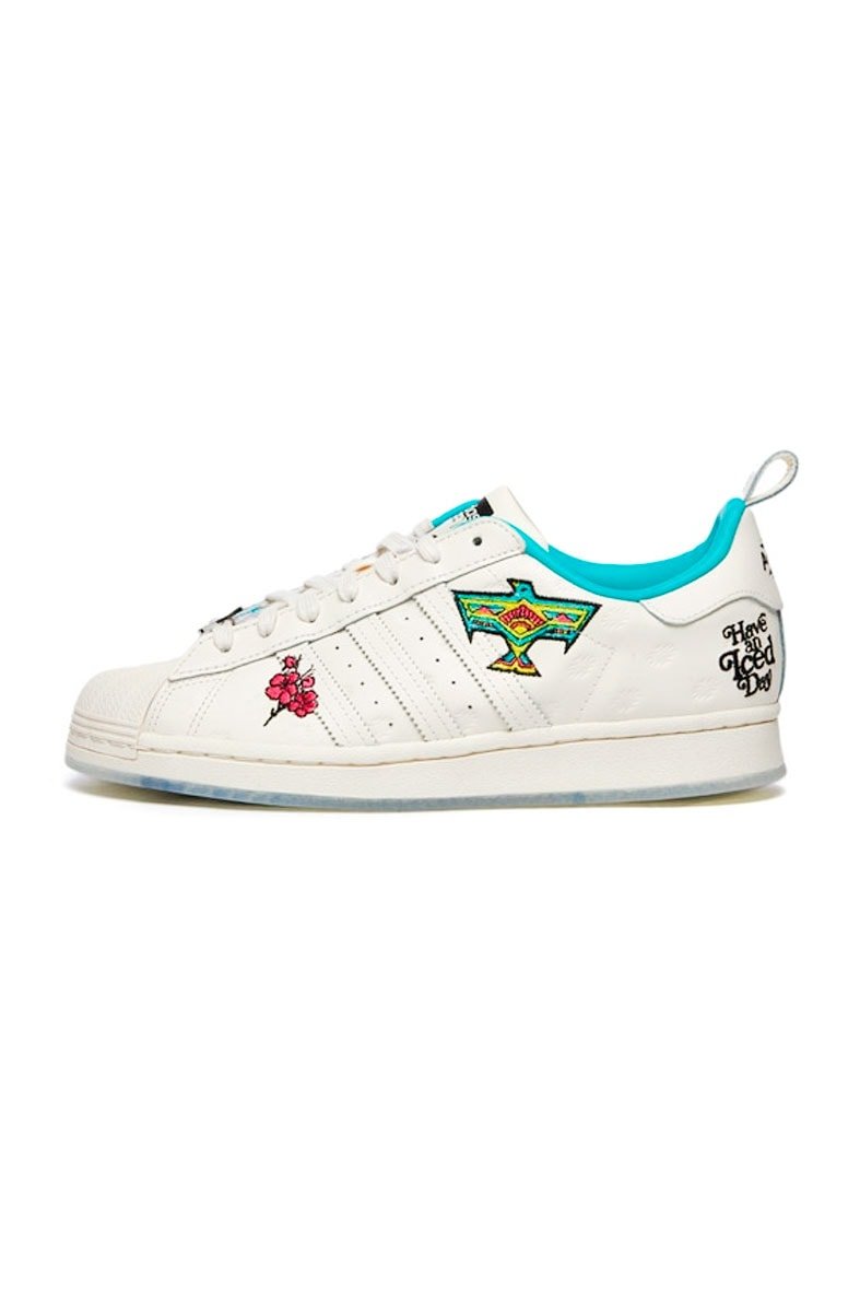 adidas gazelle silver green womens Adidas Original SUPERSTAR II Men's -WHITE/GREEN/BLACK – Moesports main image 1