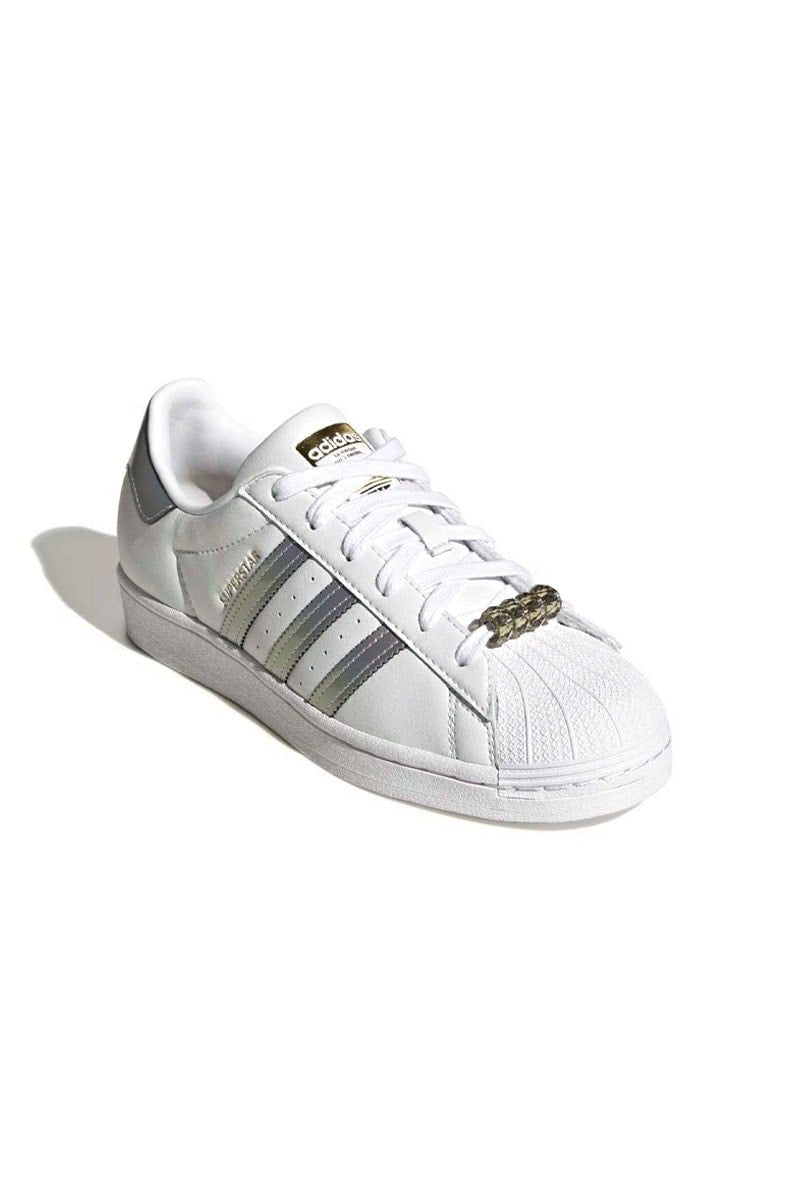 Tênis Adidas Superstar Branco/Prata - NewSkull