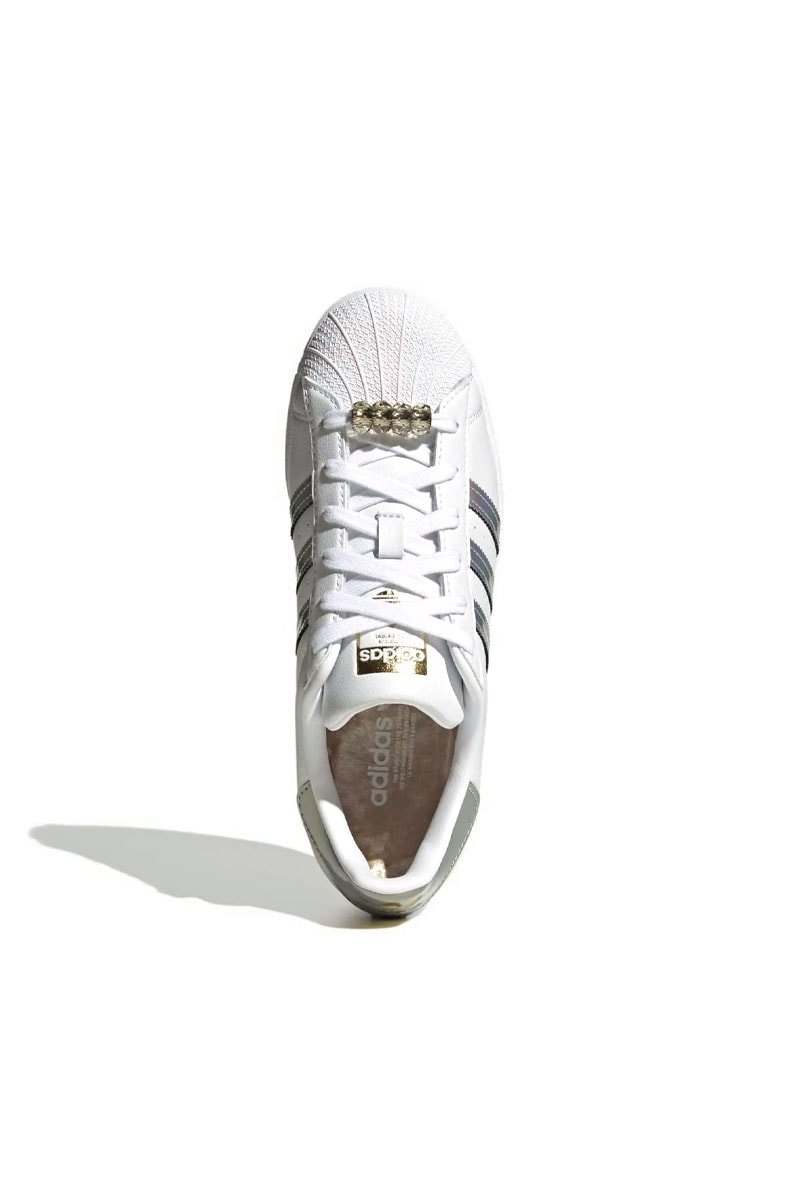 Tênis Adidas Superstar Branco/Prata - NewSkull