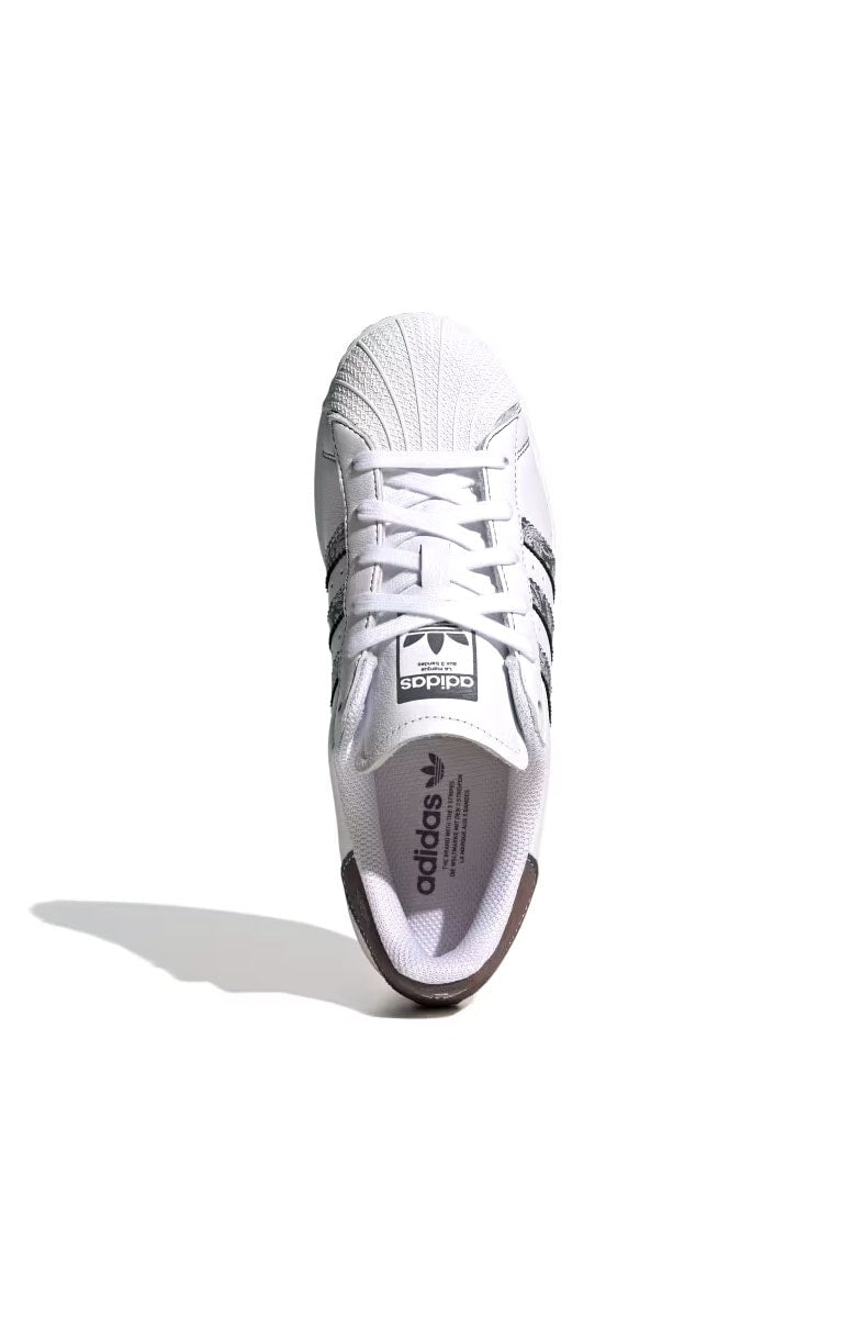 Tênis Adidas Superstar Feminino Branco/Cinza IE3008 - NewSkull