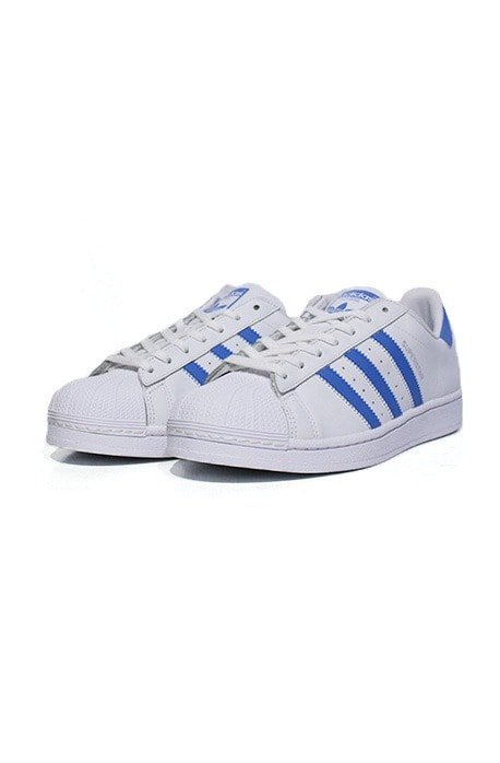 Tênis Adidas Superstar Foundation Branco com Azul - NewSkull