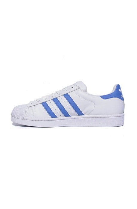 Tênis Adidas Superstar Foundation Branco com Azul - NewSkull