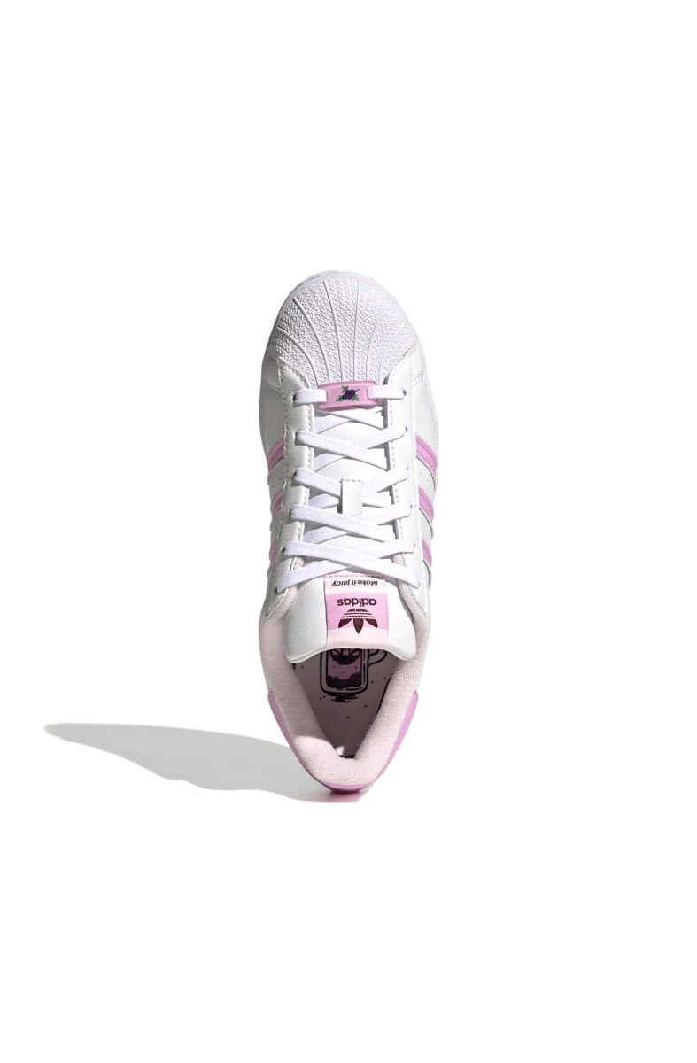 Tênis Adidas Superstar Her Vegan Branco/Rosa - NewSkull