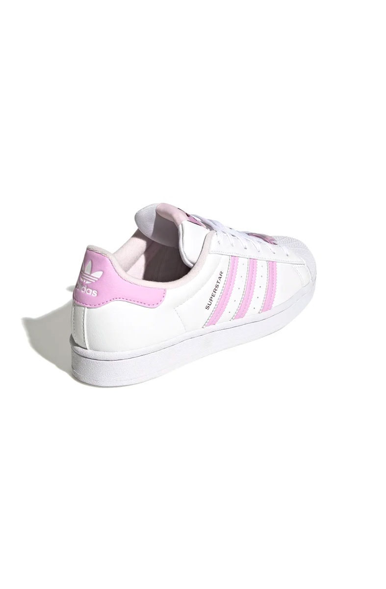 Tênis Adidas Superstar Her Vegan Branco/Rosa - NewSkull