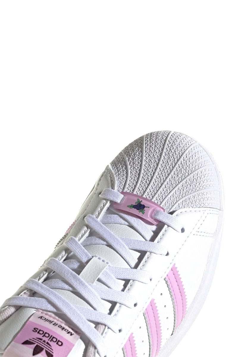 Tênis Adidas Superstar Her Vegan Branco/Rosa - NewSkull