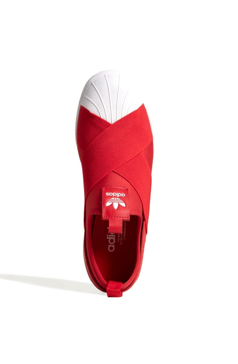 Tênis Adidas Superstar Slip On Feminino Vermelho/Branco - NewSkull