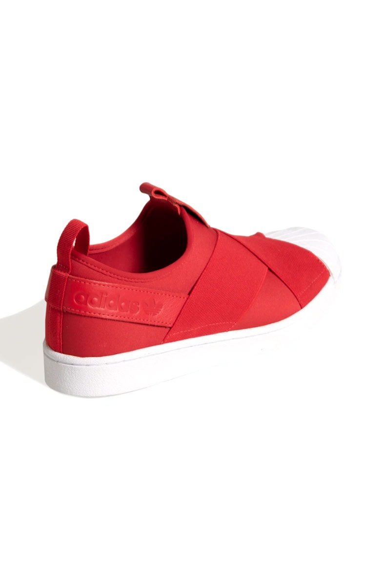 Tênis Adidas Superstar Slip On Feminino Vermelho/Branco - NewSkull