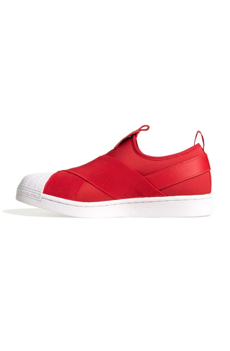 Tênis Adidas Superstar Slip On Feminino Vermelho/Branco - NewSkull