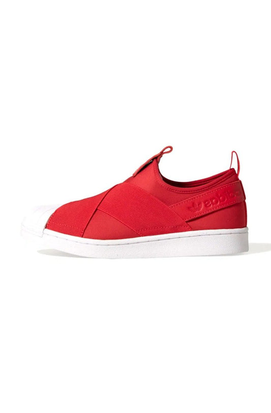Tênis Adidas Superstar Slip On Feminino Vermelho/Branco - NewSkull