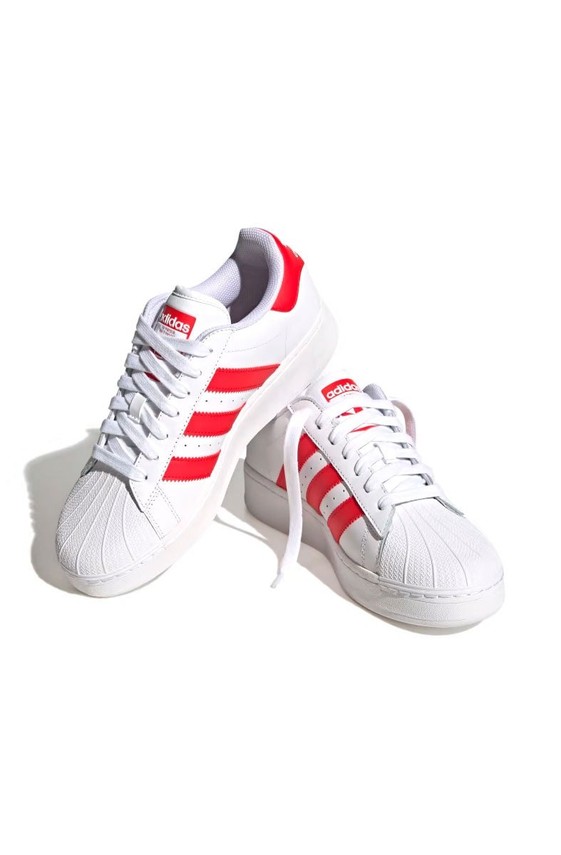 Tênis Adidas Superstar XLG Branco/Vermelho - NewSkull