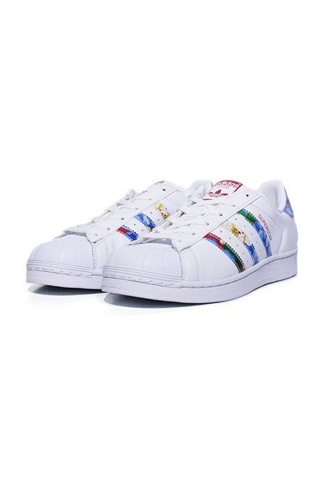Tênis Adidas x Farm Superstar Foundation Branco com Floral - NewSkull