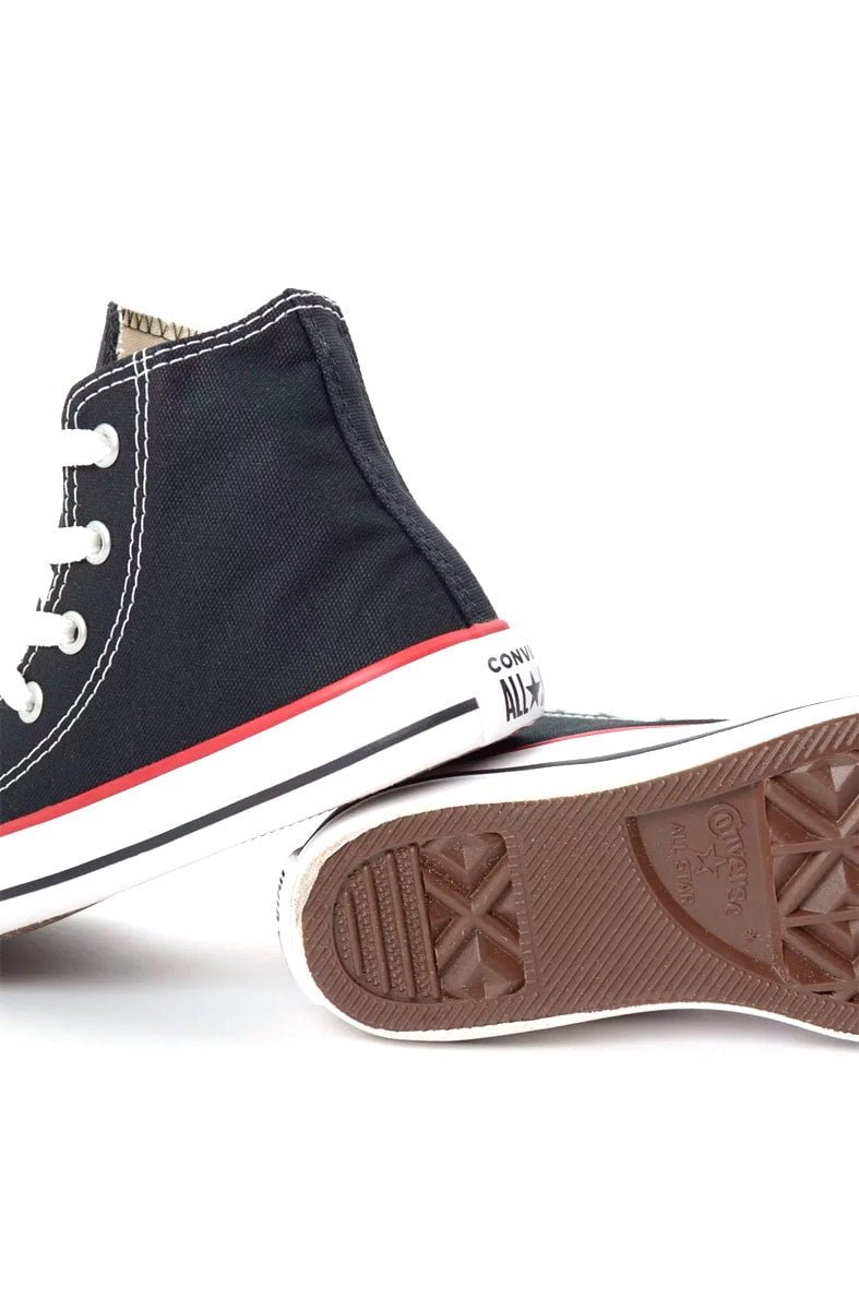 Tênis Converse Chuck Taylor All Star High Preto/Branco/Vermelho - NewSkull