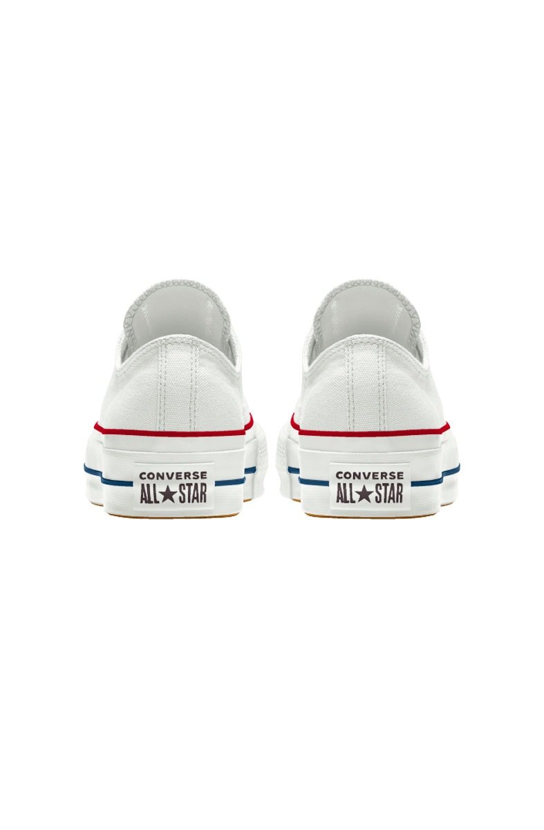 Tênis Converse Chuck Taylor All Star Lift Plataforma Low Branco/Branco - NewSkull