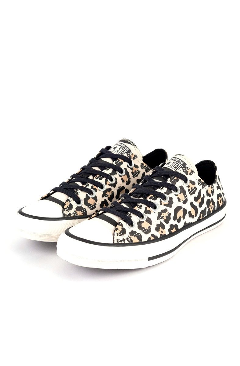 Tênis Converse Chuck Taylor All Star Low Animal Print Ox Bege/Amendoa - NewSkull