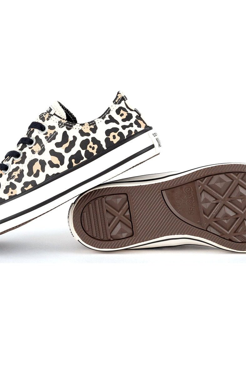 Tênis Converse Chuck Taylor All Star Low Animal Print Ox Bege/Amendoa - NewSkull