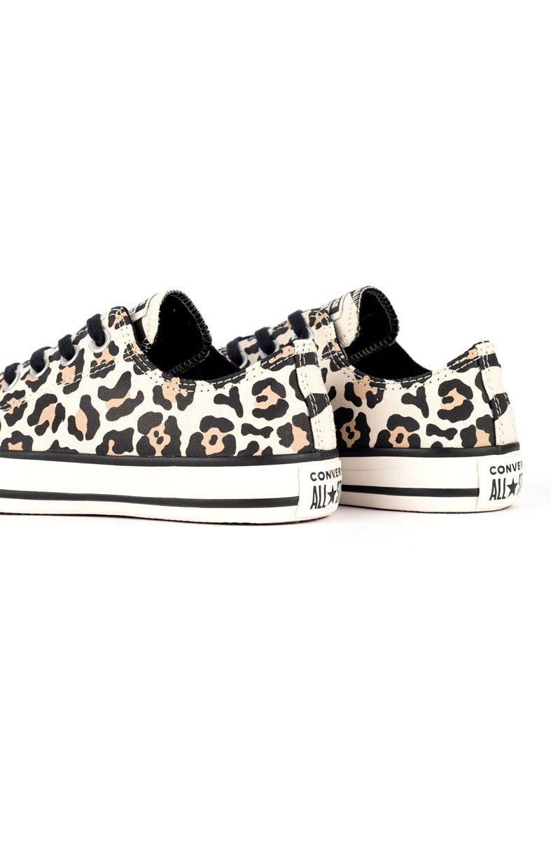 Tênis Converse Chuck Taylor All Star Low Animal Print Ox Bege/Amendoa - NewSkull