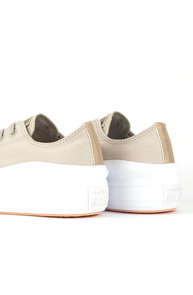 Tênis Converse Chuck Taylor All - Star Move Ox Authentic Glam Bege Claro/Ouro Claro CT16160001 - NewSkull