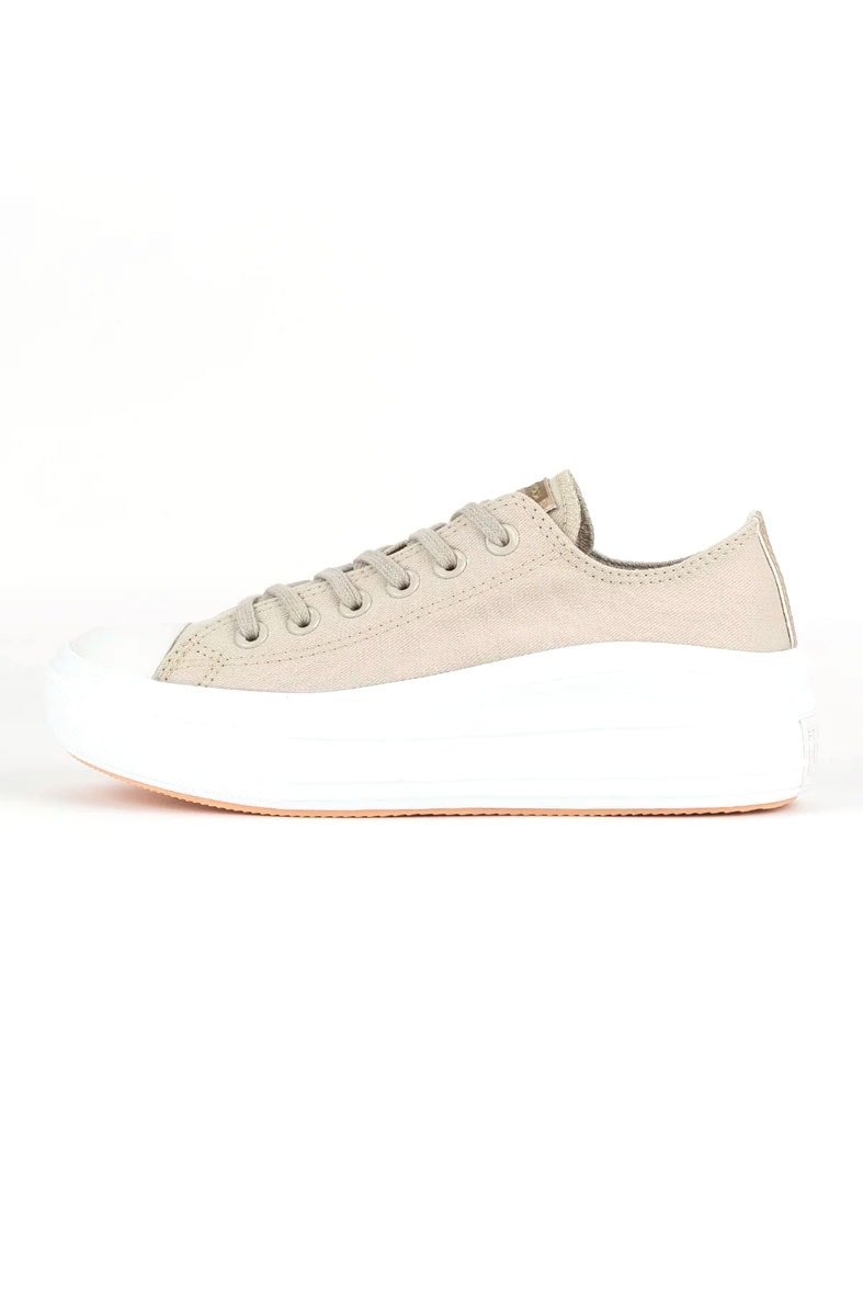 Tênis Converse Chuck Taylor All - Star Move Ox Authentic Glam Bege Claro/Ouro Claro CT16160001 - NewSkull