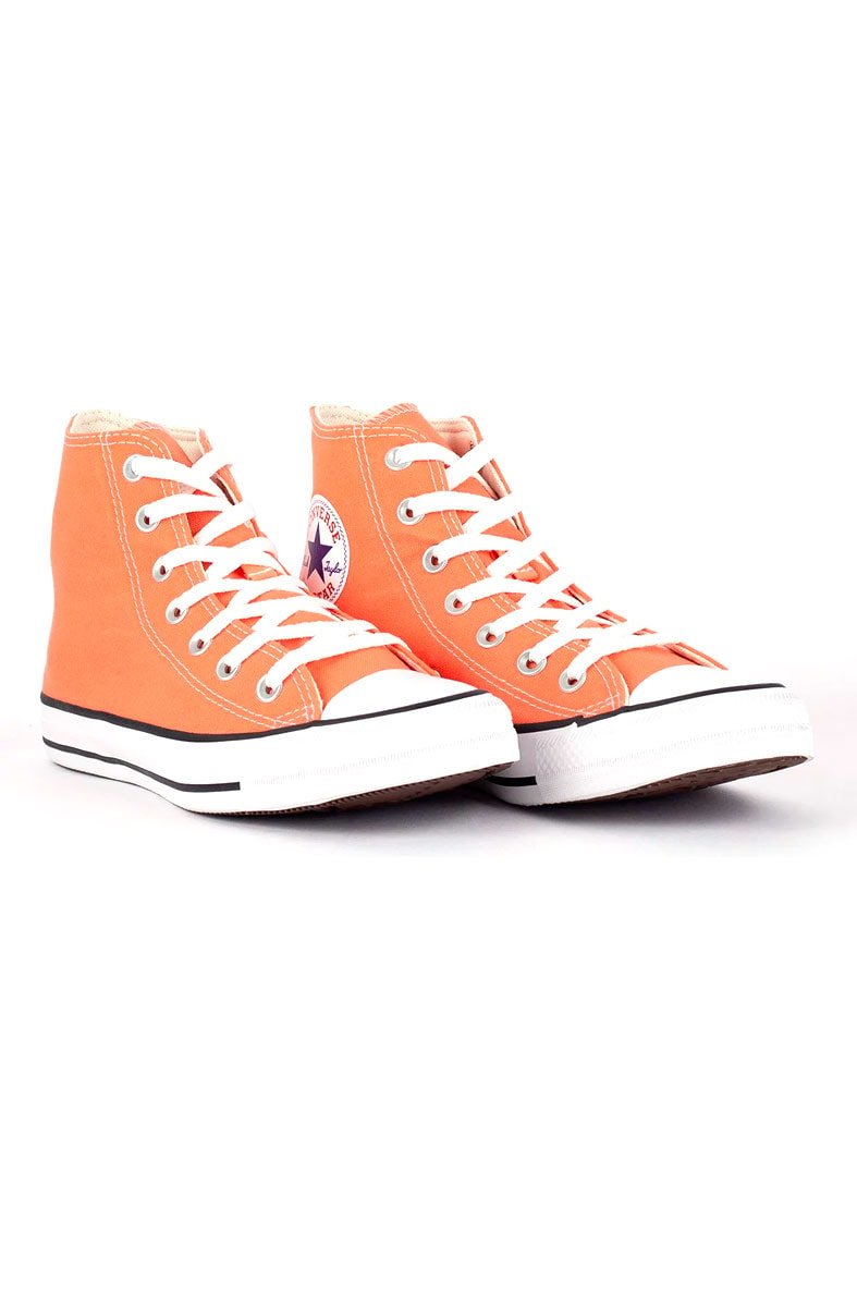 Tênis Converse Chuck Taylor All Star Seasonal Hi Colors Laranja/Branco - NewSkull