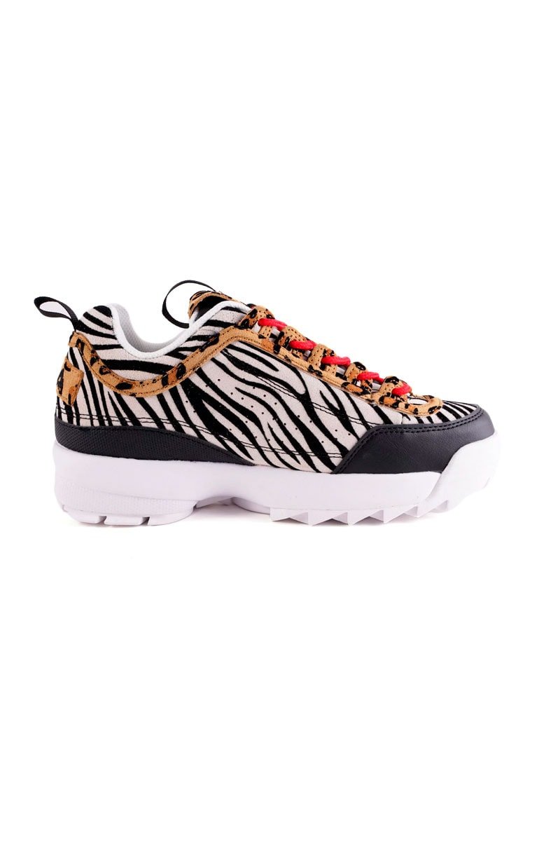 Tênis FILA Disruptor 2 Feminino Animal Print Onça/Zebra - NewSkull