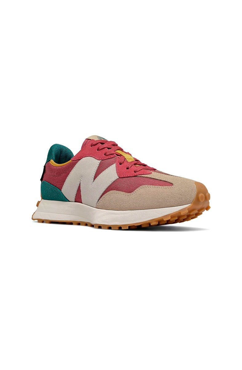Tênis New Balance 327 Cordura MS327DE1 Bordo/Verde - NewSkull