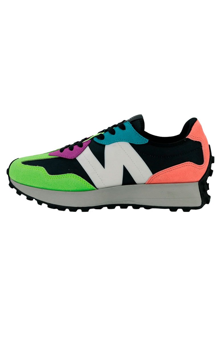 Tênis New Balance 327 MS327ER Verde/Preto/Laranja - NewSkull