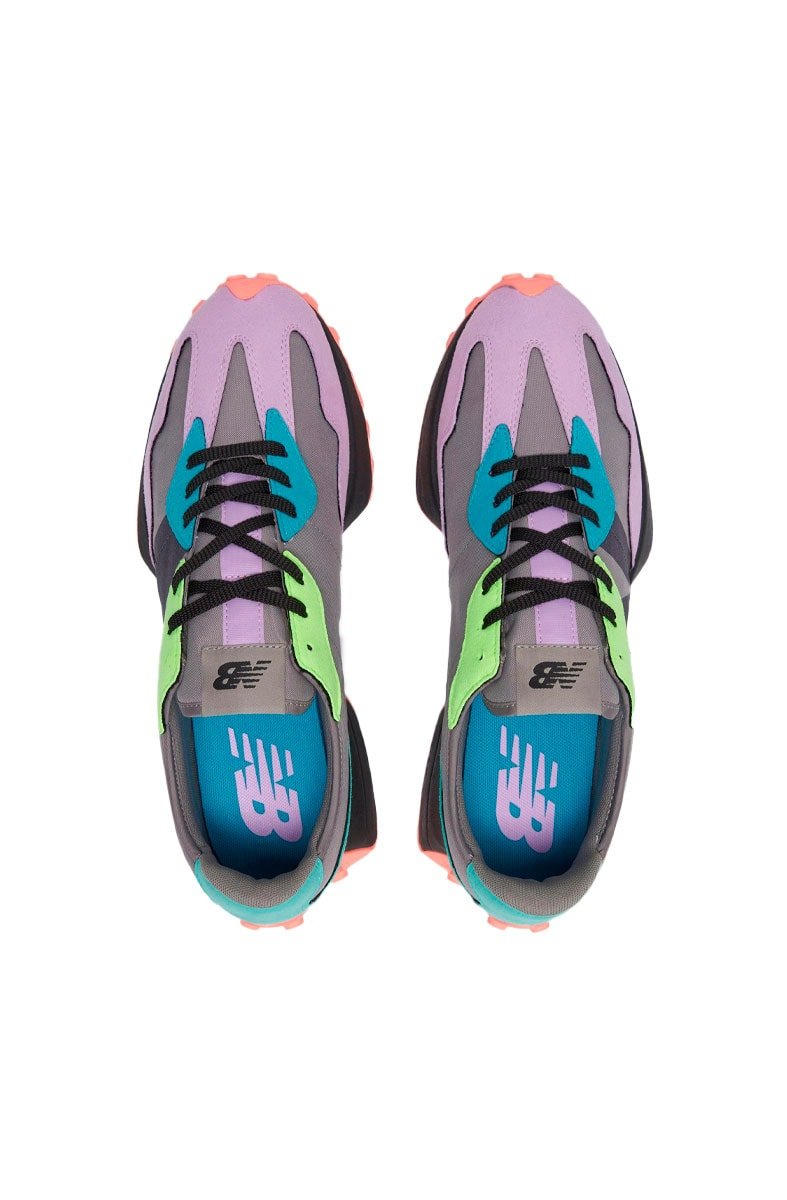 Tênis New Balance 327 MS327EZ Cinza/Verde/Rosa - NewSkull