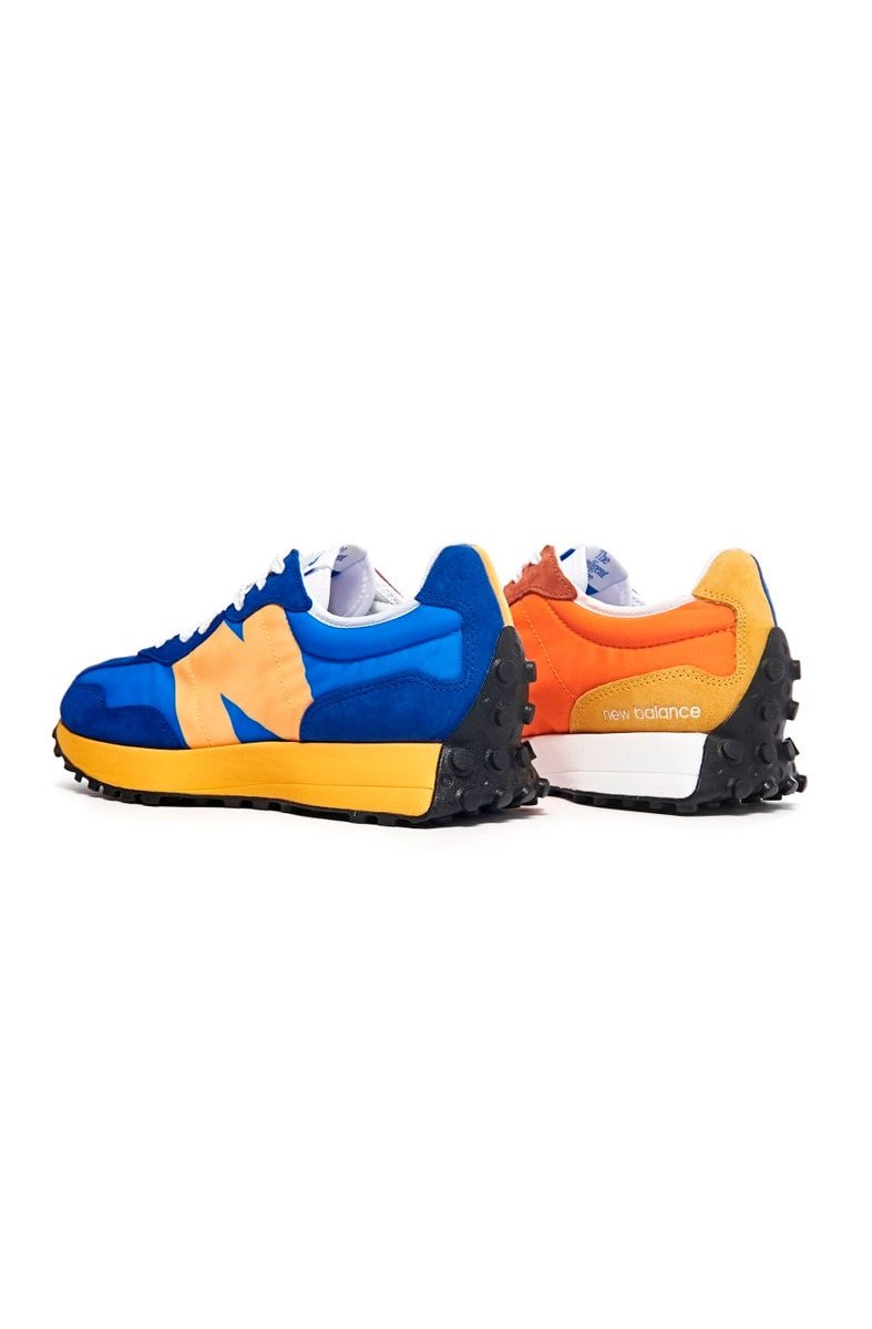 Tênis New Balance 327 MS327LAA Azul/Laranja - NewSkull