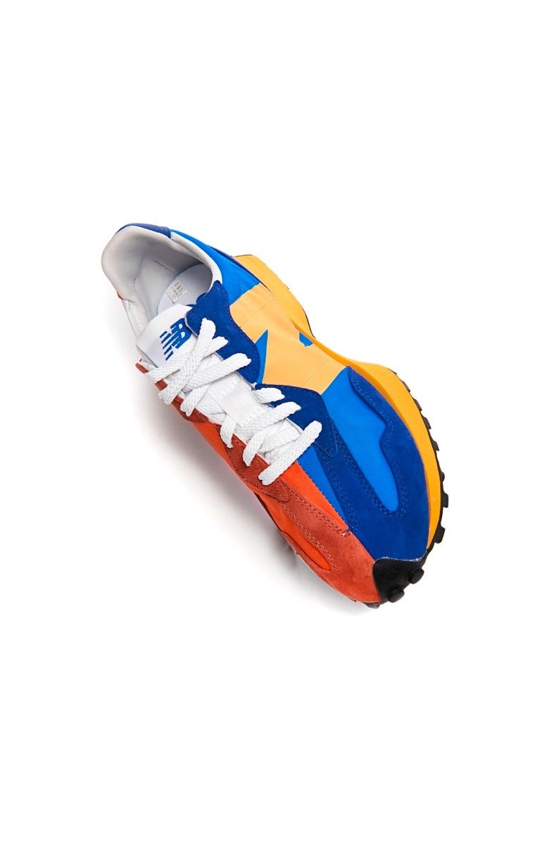 Tênis New Balance 327 MS327LAA Azul/Laranja - NewSkull