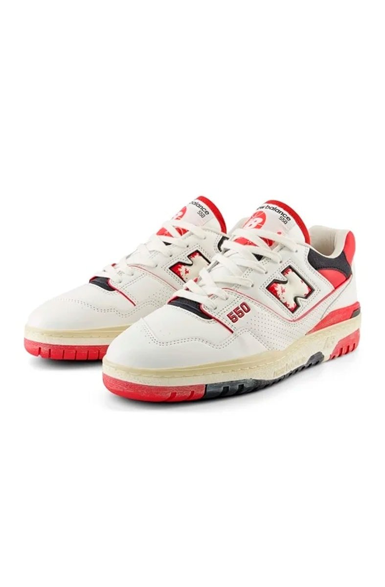 Tênis New Balance 550 BB550VGA Vintage Red Branco/Vermelho BB550VGA - NewSkull