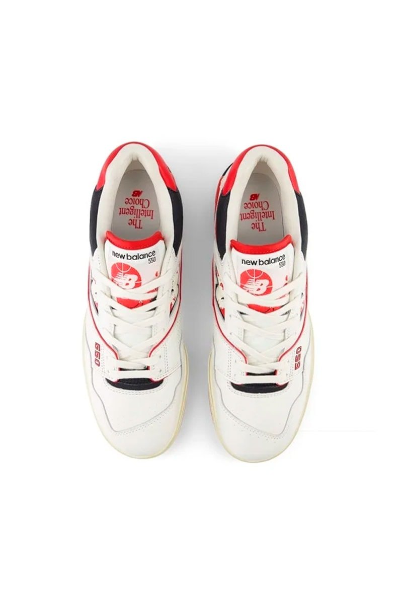Tênis New Balance 550 BB550VGA Vintage Red Branco/Vermelho BB550VGA - NewSkull