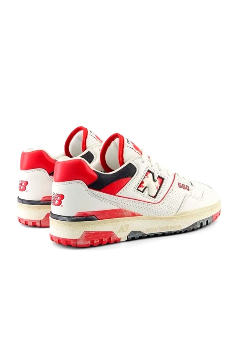 Tênis New Balance 550 BB550VGA Vintage Red Branco/Vermelho BB550VGA - NewSkull