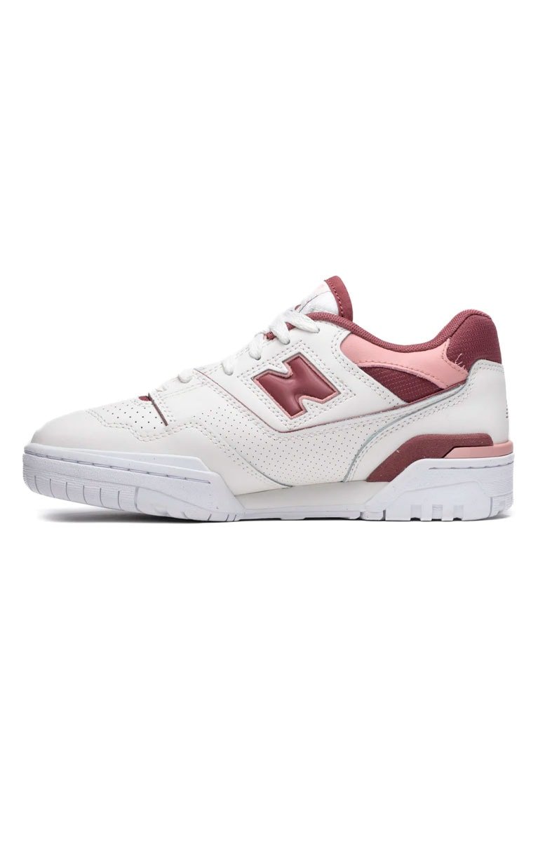 Tênis New Balance 550 BBW550DP Bege Claro/Bordô - NewSkull