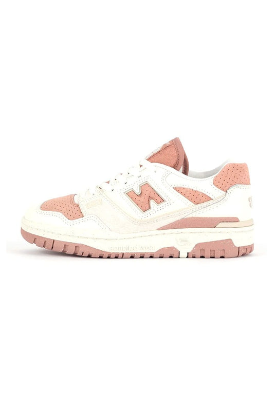 Tênis New Balance 550 Branco/Rosa Claro BBW550PF - NewSkull
