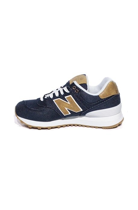 Tênis New Balance 574 Azul Marrom Ounce Canvas Feminino - NewSkull
