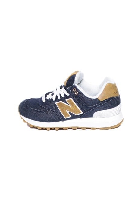 Tênis New Balance 574 Azul Marrom Ounce Canvas Feminino - NewSkull