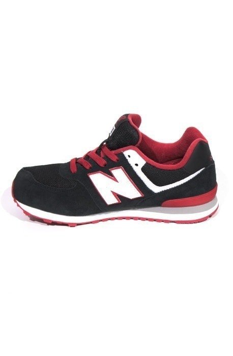Tênis New Balance 574 Preto com Vermelho Feminino - NewSkull